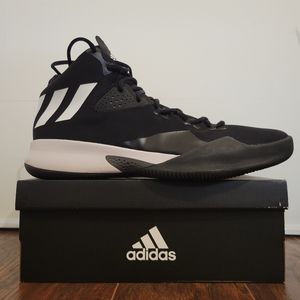New! Mens 11.5 Adidas Dual Threat Basketball Sneakers Rare Black Shoes 🔥